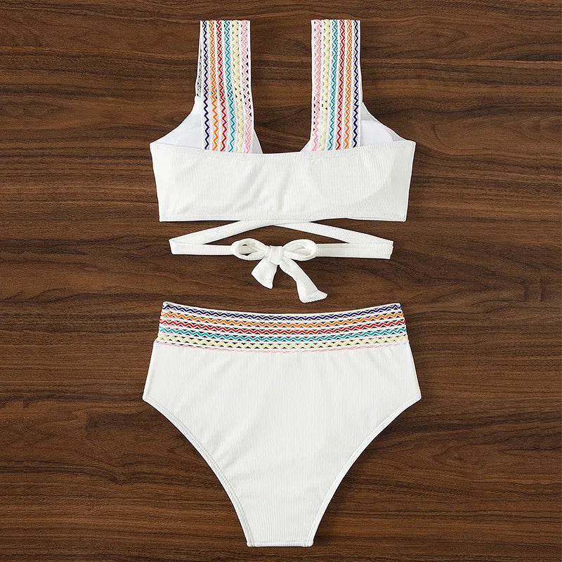 2025 Sexy Brazilian Bikini Set High Waist Black Printed Women Swimwear Push Up Bikinis Swimsuit Female Biquini Bathing Suit