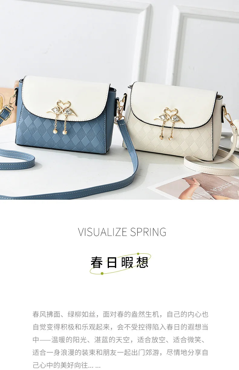Bag Women 2025 Spring and Summer New One Shoulder Crossbody Small Square Bag Fresh and Sweet Versatile