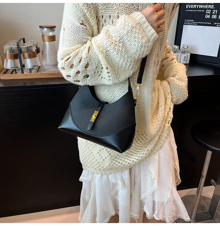 2025 Colorblock Baguette Bag for Women - Boho Vegan Crossbody, Adjustable Shoulder Clutch & Minimalist Commuter Chic