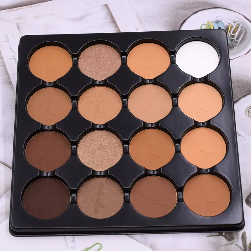 new12-8 Color Matte Trimming Makeup Palette Face Foundation White Brown Female Cosmetic Easy To Color Lasting Nature Water Proof