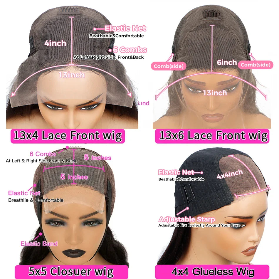 Loose Deep Wave Wig 13x6 Lace Frontal Wig 5x5 HD Lace Closure Human Hair Wigs Brazilian Pre Plucked Deep Curly Front Wig Women