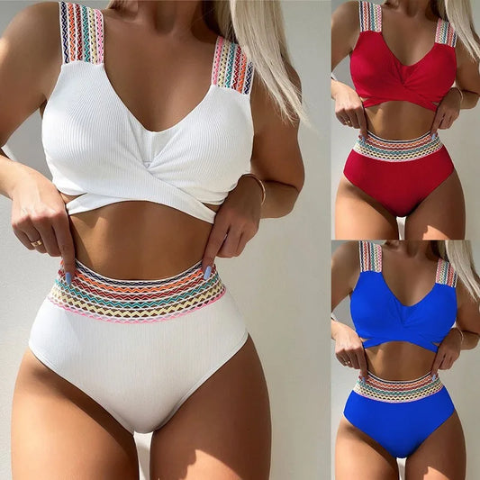 2025 Sexy Brazilian Bikini Set High Waist Black Printed Women Swimwear Push Up Bikinis Swimsuit Female Biquini Bathing Suit