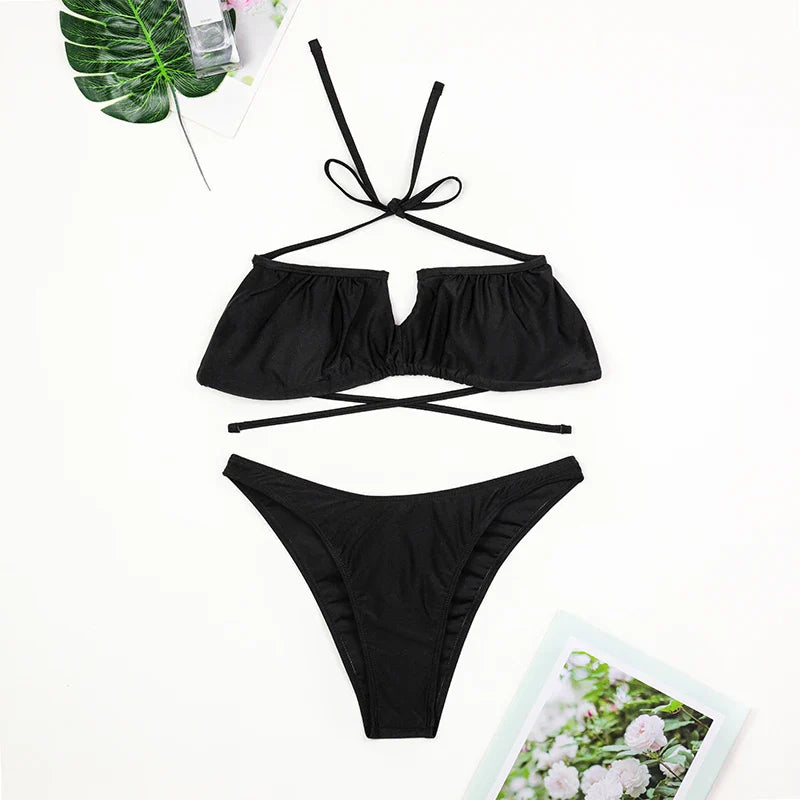 3 Pieces Bikini Set Sexy Push Up 2025 Women Swimsuit Female Swimwear Bikinis Set Brazilian Beach Wear Bathing Suit Skirt Biquini