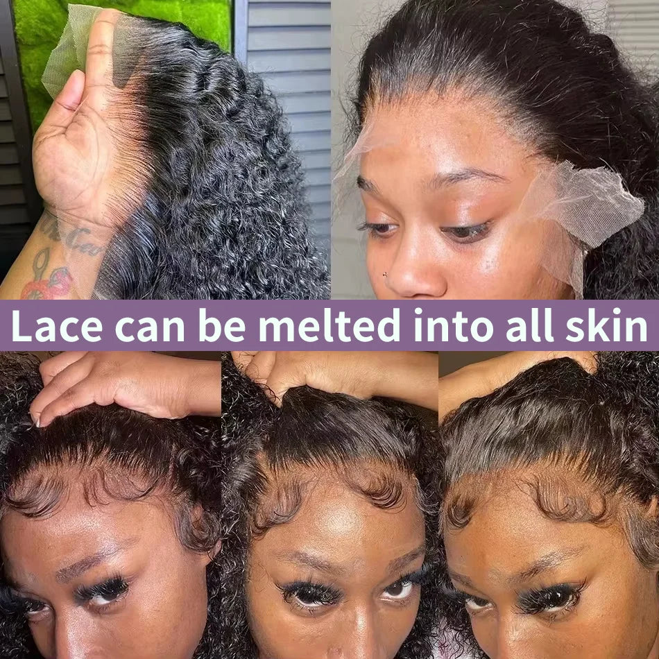 Deep Wave HD Bob Wig Human Hair Frontal Wig Brazilian 200% 13x4 Short Bob Curly Lace Front Wigs 13x4 Wig For Women