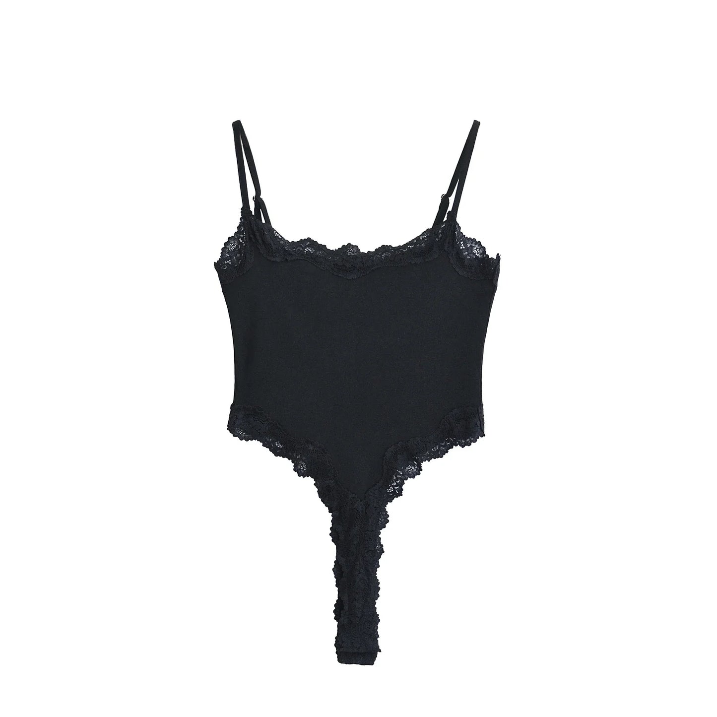 Sexy Bodysuit Tops For Women 2025 Summer Y2k Clothes Lace Panel BodySuits Women Solid Color Cami Bodysuit Backless Lace Top Pink