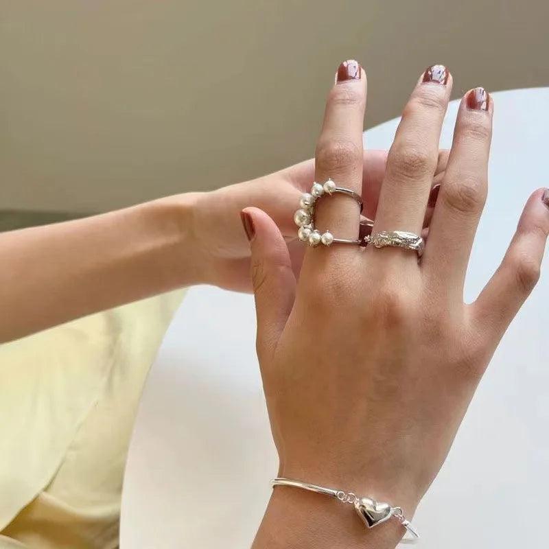 Pearl Elegance Light Luxury Pearl Ring for Women – Niche Design, Versatile Trendy Jewelry, High-End Banquet Gift for Her