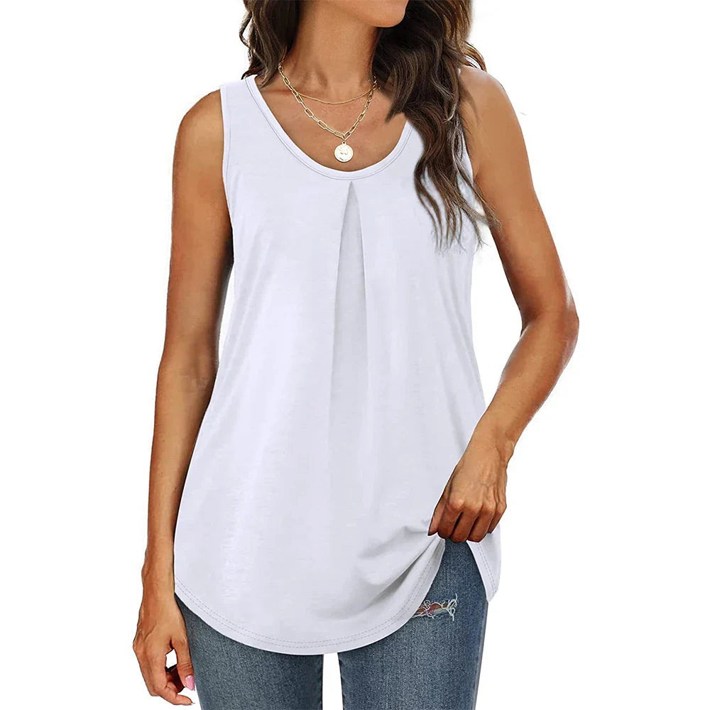 Tank Tops for Women Loose Fit Summer Tops V Neck Sleeveless Tanks Trendy