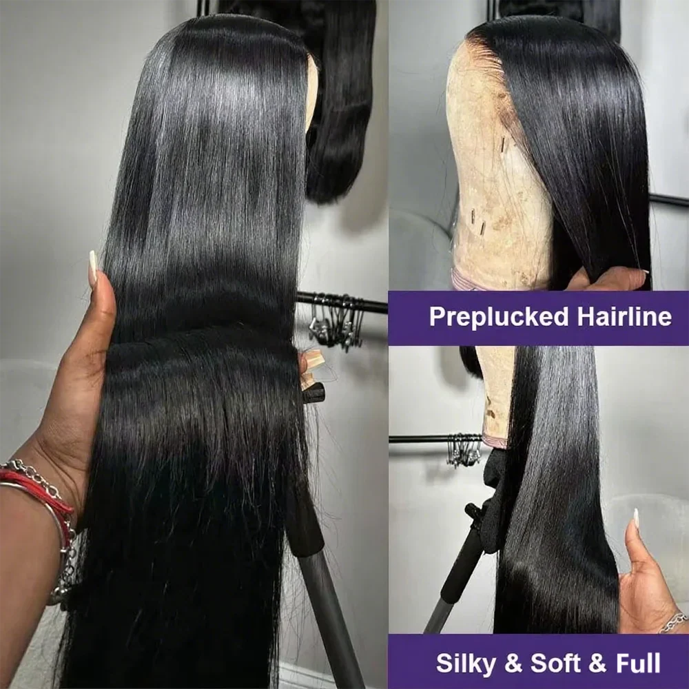 Straight Human Hair Wigs 13x6 HD Lace Front Wigs Human Hair For Women 13X4 Bone Straight Human Hair 250%Density Pre Plucked Hai