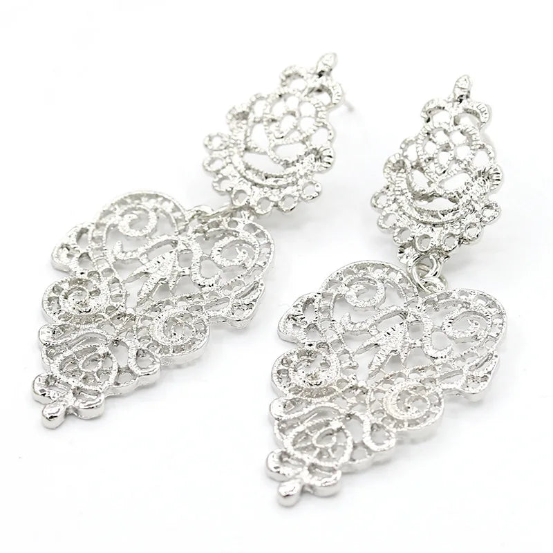 Luxury Crystal Flower Drop Dangle Earrings for Women Fashion Statement Wedding Ear Jewelry Accessory Pearl Party Wholesale