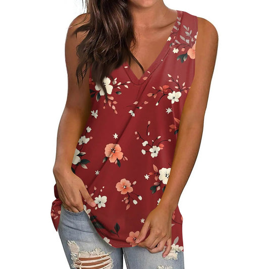 Tank Tops for Women 2025 Summer Sleeveless V Neck Blouses Plus Size Cotton Shirts Casual Vest Tops Beach Clothes Womens Pullover