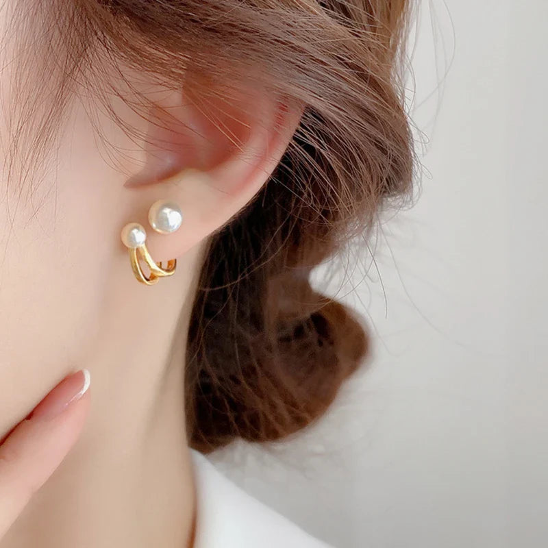 Luxury Crystal Flower Drop Dangle Earrings for Women Fashion Statement Wedding Ear Jewelry Accessory Pearl Party Wholesale