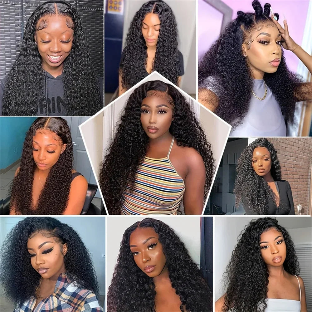 Choice 30 40 Inch Hd Lace Wig 13x6 Human Hair Curly Wig For Women Pre Plucked Brazilian Loose Deep Wave Water wave Frontal Wigs